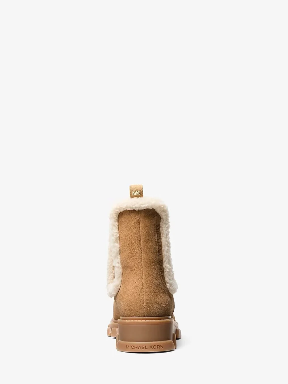 Michael Kors Tan Suede Ridley Boot with Faux Shearling Trim